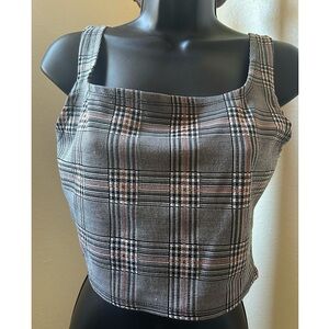 Vintage Checkered Crop Top